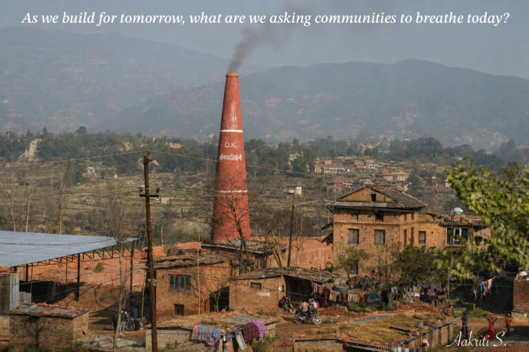 📸 PHOTO COMPETITION – CONTESTANT 19 👤 Name: Aakriti Singh Oli 🏛️ Affiliation: Third-year MBBS student, Nepal Manipal College of Medical Sciences Caption:  The Price of a Brick Behind Nepal’s rapidly growing built environment lies an environmental and public-health cost that is often invisible. The brick kiln becomes more than an industrial structure; it represents the intersection of livelihoods, environmental degradation and human health. Brick kilns’s emissions contribute to air pollution and greenhouse-gas emissions, exposing workers and nearby communities to respiratory health risks. In a changing climate, such environmental pressures compound existing vulnerabilities rather than occurring in isolation. Resilience therefore cannot mean merely surviving disasters. It must also mean creating healthier livelihoods, cleaner technologies and communities where economic development and human health are not forced to compete.